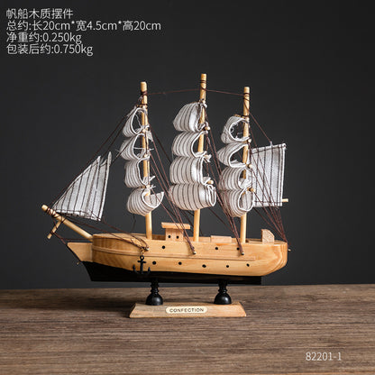 Sailboat Model Home Decor for Living Room Display
