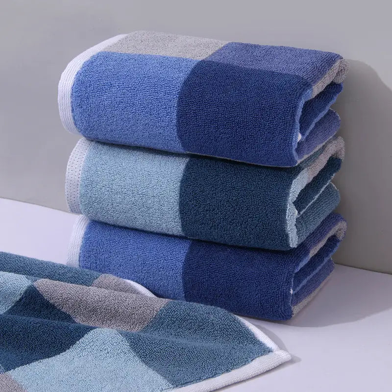 Cotton Stripe Hand Towel - Absorbent Bathroom Accessory