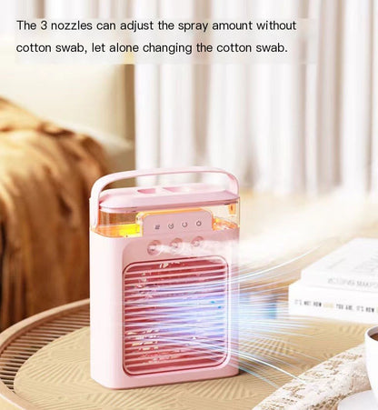 New 3-Hole USB Mist Fan with Night Light (Mini)