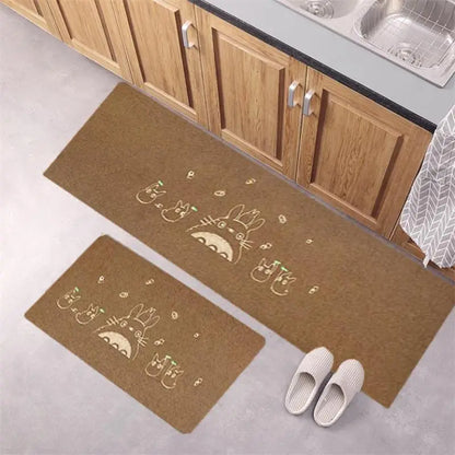 Cartoon Animal Kitchen and Bath Rug, Washable