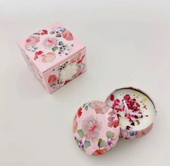 شمعة معطرة بالزهور المجففة، شمعة بخور معطرة بالزهور