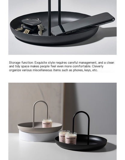 Nordic Modern Round Handle Tray for Storage and Decor