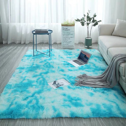 Ins-Style Long Pile Gradient Carpet for Living Room