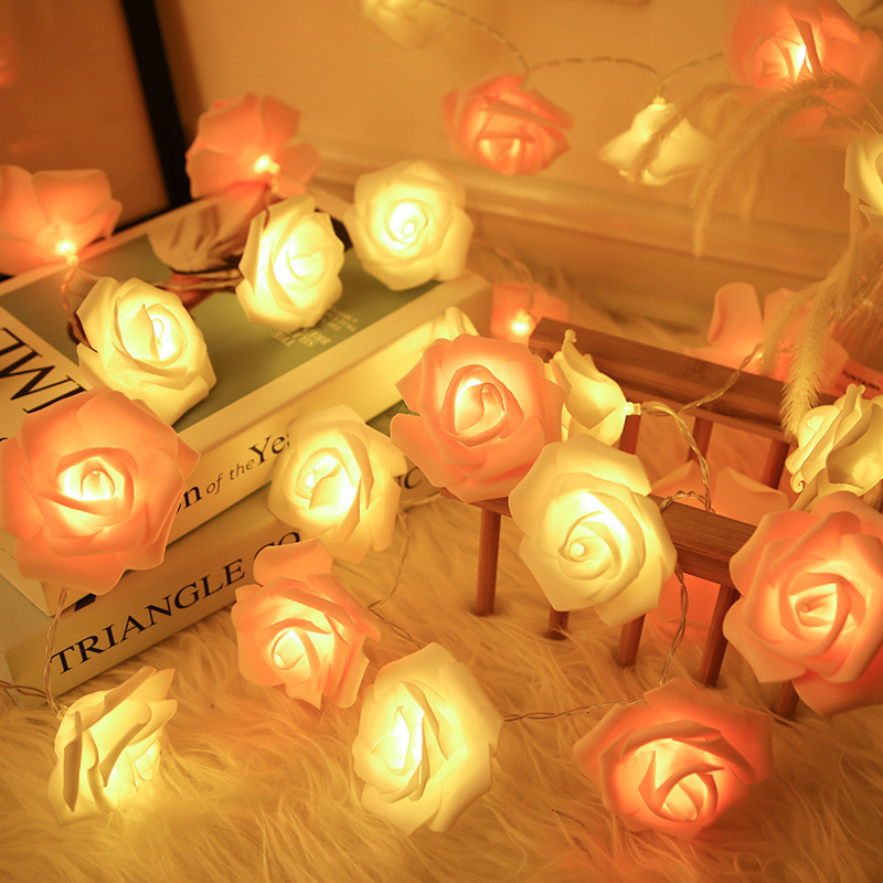 مصابيح زينة الورد المضيئة LED