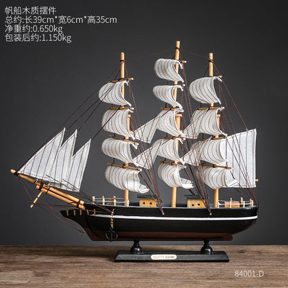 Sailboat Model Home Decor for Living Room Display