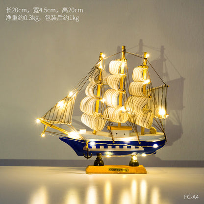 Sailboat Model Home Decor for Living Room Display