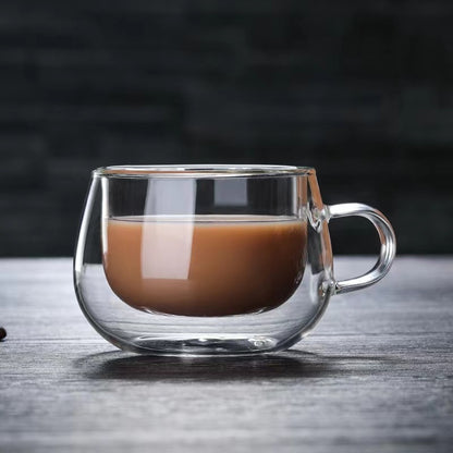 Creative Double-Wall Borosilicate Glass Coffee Mug
