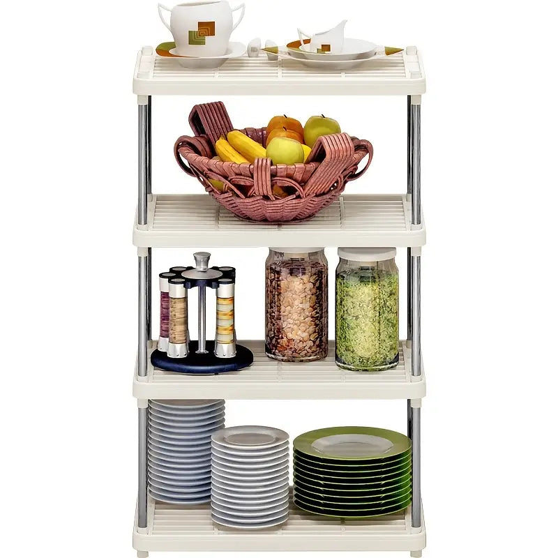 1pc Plastic Storage Rack for Kitchen and Living Room