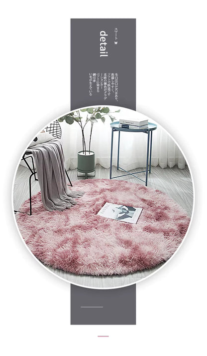Ins-Style Long Pile Gradient Carpet for Living Room