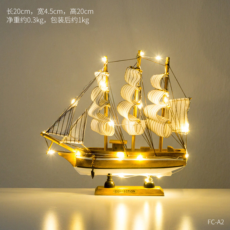 Sailboat Model Home Decor for Living Room Display