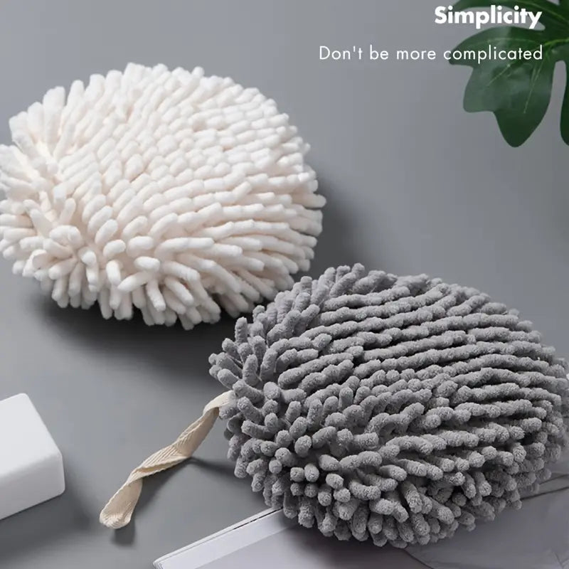 Cute Chenille Hanging Hand Towel for Kitchen & Bathroom
