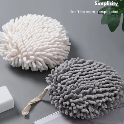 Cute Chenille Hanging Hand Towel for Kitchen & Bathroom
