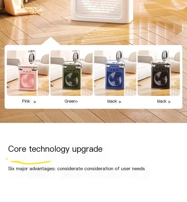 New 3-Hole USB Mist Fan with Night Light (Mini)