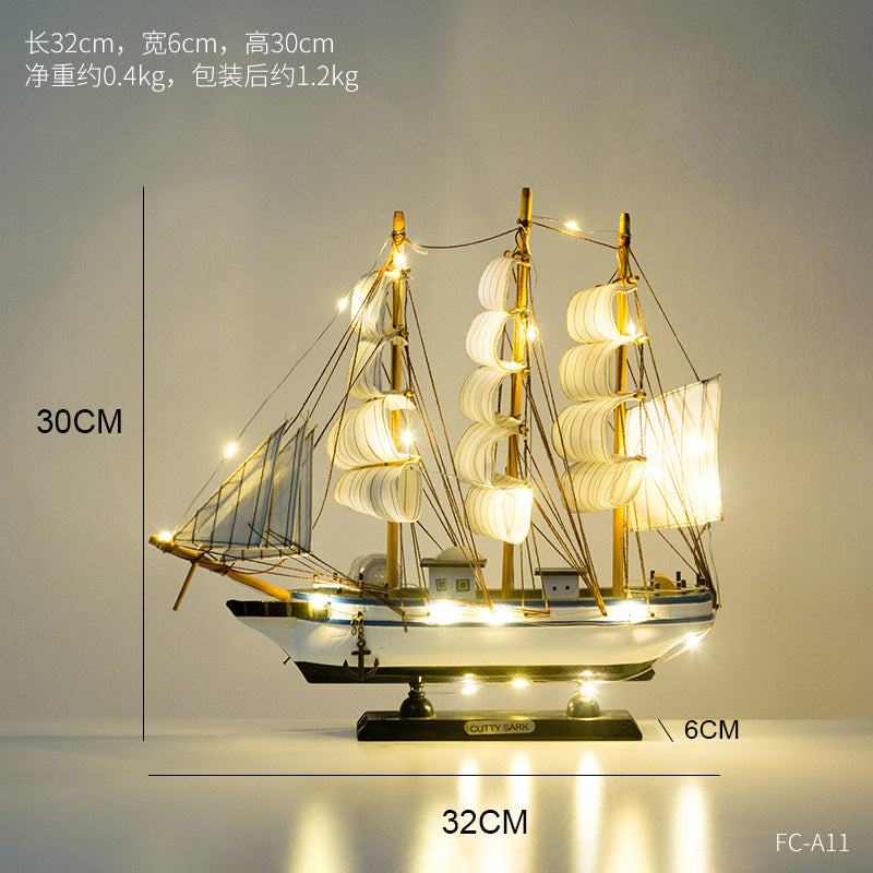 Sailboat Model Home Decor for Living Room Display