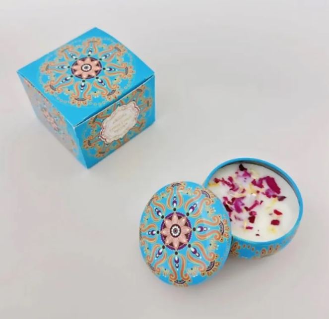 شمعة معطرة بالزهور المجففة، شمعة بخور معطرة بالزهور