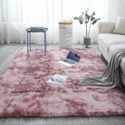Ins-Style Long Pile Gradient Carpet for Living Room