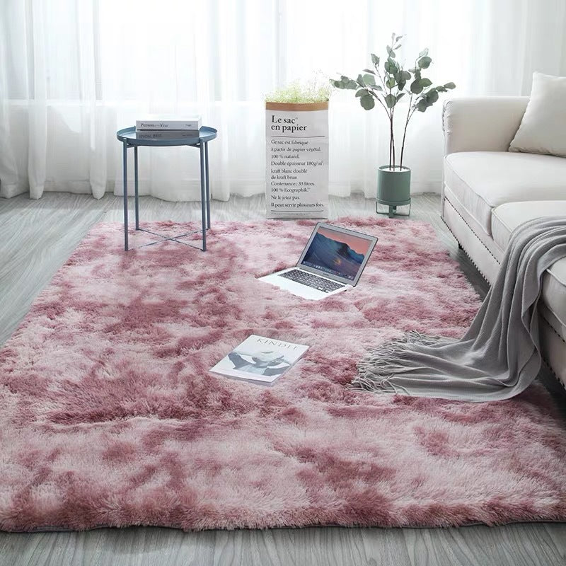 Ins-Style Long Pile Gradient Carpet for Living Room
