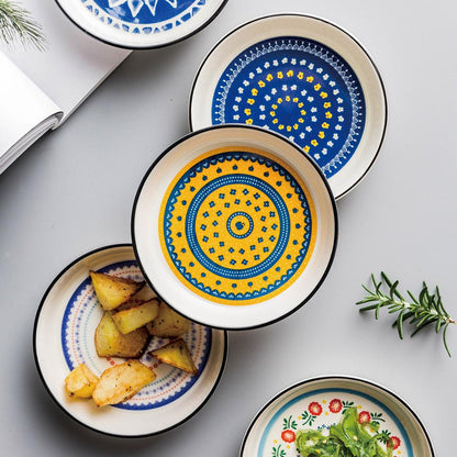 Creative New Bone China Disc Tableware Set