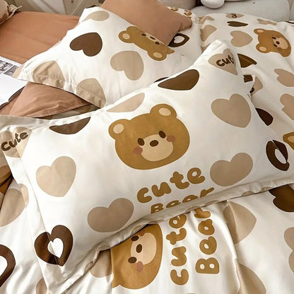 Aloe Vera Cotton Bedding Set with Quilt Cover (4 Pieces)
