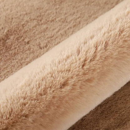 Animal Design Khaki Soft Bear Shaped Fluffy Rug
