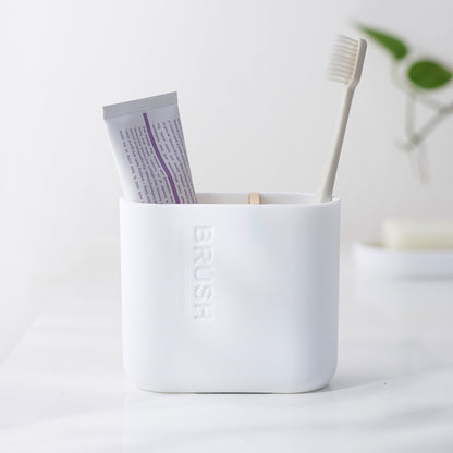 Bamboo Toothbrush Holder and Bathroom Accessories Set