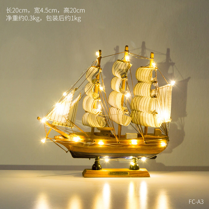 Sailboat Model Home Decor for Living Room Display