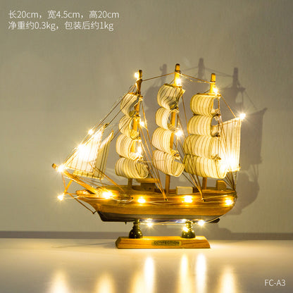 Sailboat Model Home Decor for Living Room Display