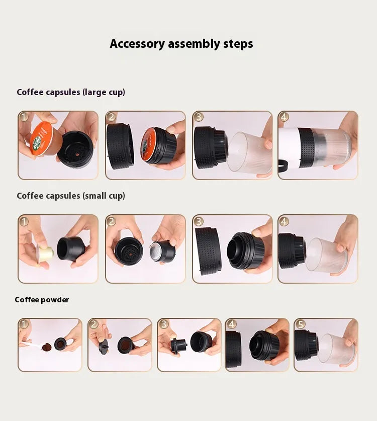 Wireless Portable Electric Coffee Capsule Machine
