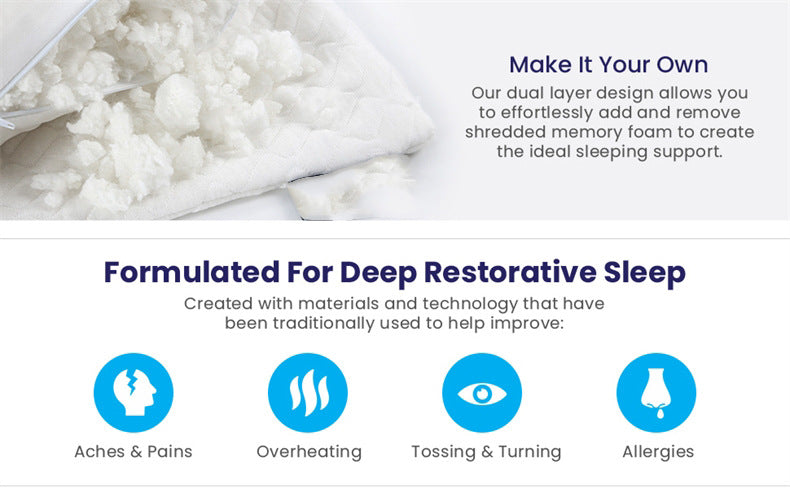 Broken Memory Cotton Pillow for Bedroom Comfort