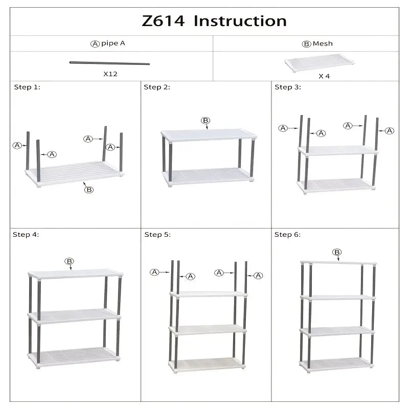 1pc Plastic Storage Rack for Kitchen and Living Room