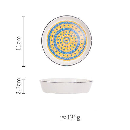 Creative New Bone China Disc Tableware Set