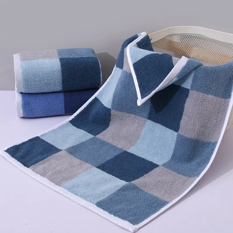 Cotton Stripe Hand Towel - Absorbent Bathroom Accessory