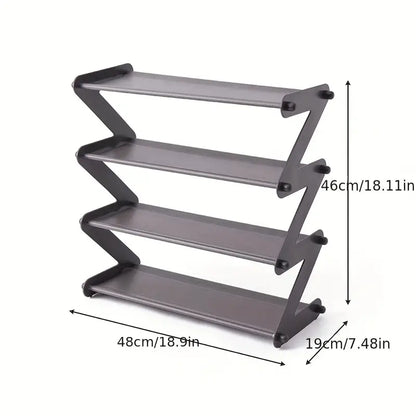 Adjustable DIY Shoe Rack for Hall Closet Storage Shelf
