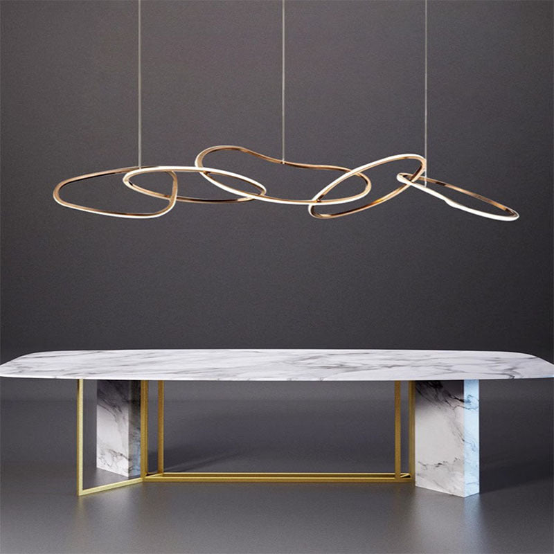 Minimalist Stainless Steel Dining Room Pendant Light
