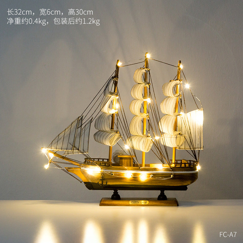 Sailboat Model Home Decor for Living Room Display