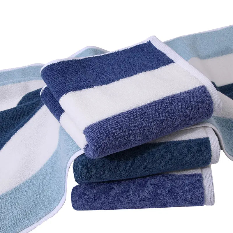 Cotton Stripe Hand Towel - Absorbent Bathroom Accessory