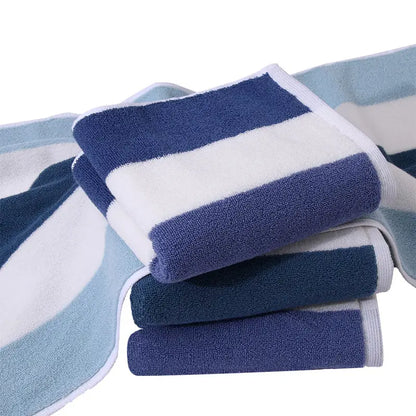Cotton Stripe Hand Towel - Absorbent Bathroom Accessory