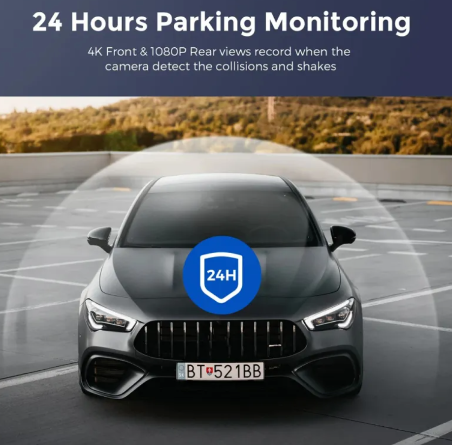 4K WiFi Night Vision Car Security Camera