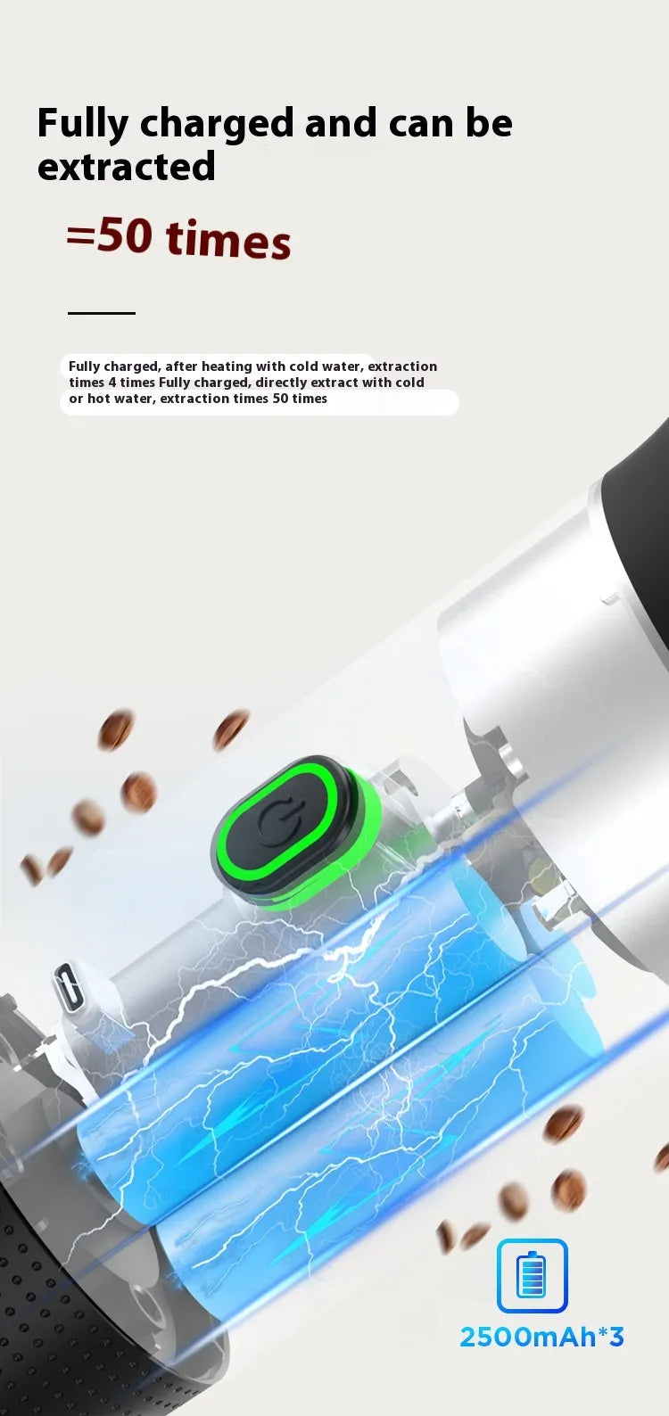 Wireless Portable Electric Coffee Capsule Machine