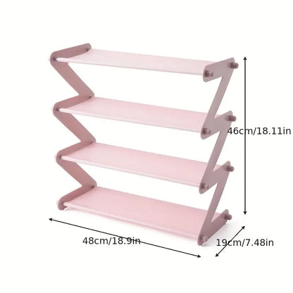 Adjustable DIY Shoe Rack for Hall Closet Storage Shelf