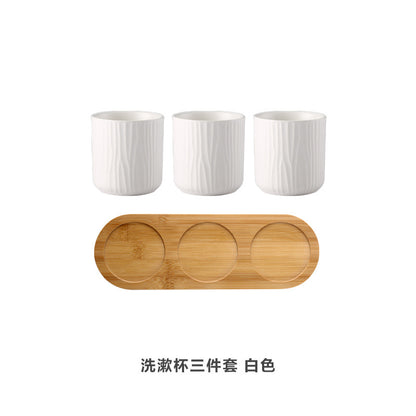 Ceramic Toothbrush Holder Set for Home and Hotels