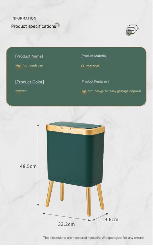 Nordic Style High Foot Trash Can for Home & Hotel