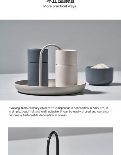 Nordic Modern Round Handle Tray for Storage and Decor