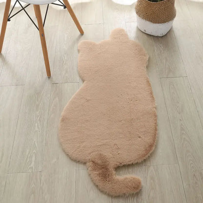 Animal Design Khaki Soft Bear Shaped Fluffy Rug