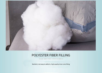 Thickened Velvet Feather Pillow - Machine Washable Core