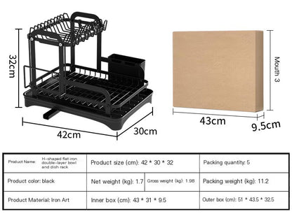 Narrow Kitchen Storage Rack for Bowls and Plates