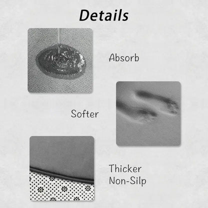 1pc Washable Absorbent Semicircle Bathroom Mat
