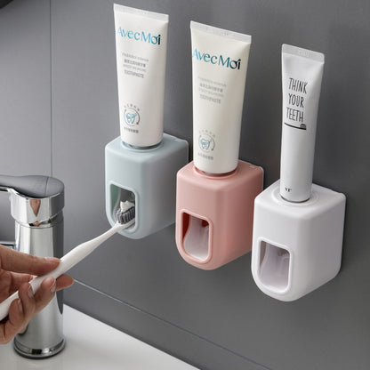 Automatic Toothpaste Squeezer Wall Holder for Bathroom