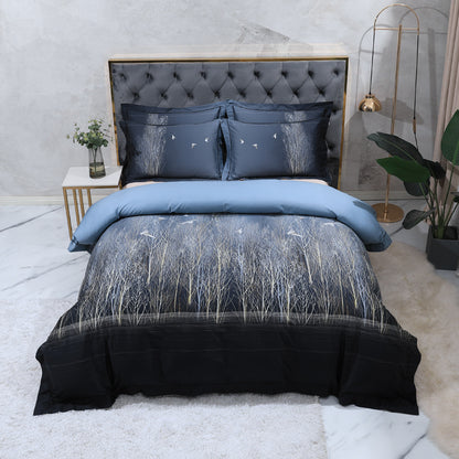 Luxury 100 Cotton Digital Floral Bedding Set (4 Pieces)