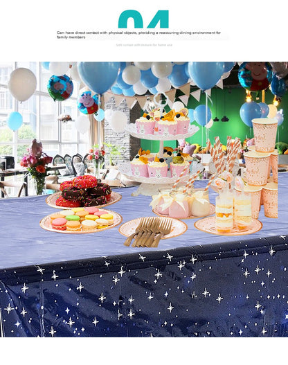 Waterproof Disposable Starry Sky Party Tablecloth